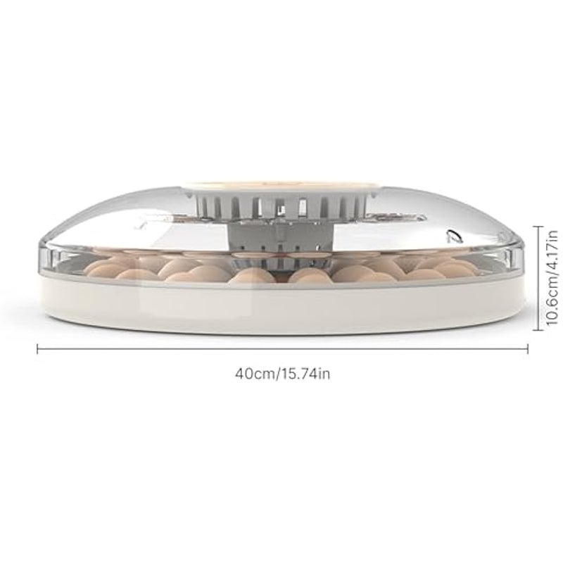 حاضنة 30 بيضة مع تدوير البيض التلقائي مع زجاجة مياه بالحقن الخارجي - الة تفقيس الدواجن الصغيرة المنزلية مع ضوء شمعة البيض للدجاج والبط والحمام والطيور (قابس امريكي) - Image 2